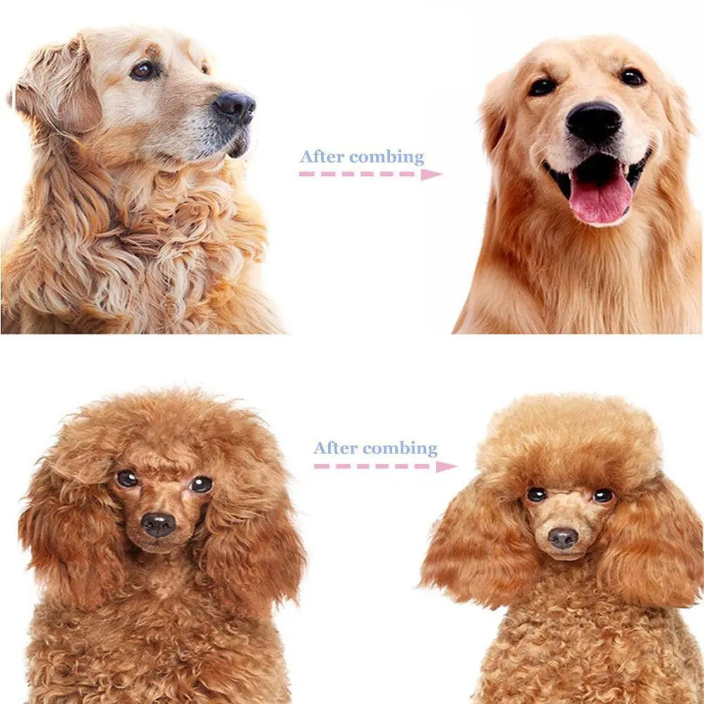 Pet Grooming Brush-Double Sided Hurtless Shedding and Dematting Undercoat Rake Comb for Dogs and Cats, No More Nasty Shedding or Flying Hair, Eco-Friendly Abs Handle, Anti-Slip, Multiple Sizes Available Grooming Tools #GLOBAL PICKS